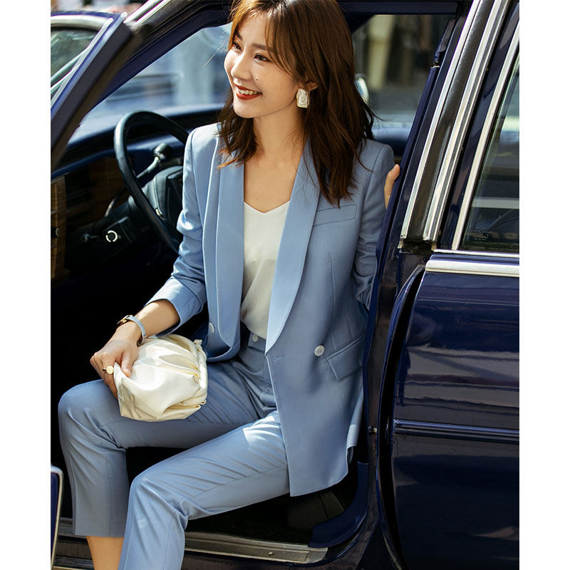 Diisshia commuter suit jacket female 2022 new temperament professional self-cultivation fashion green fruit collar suit suit