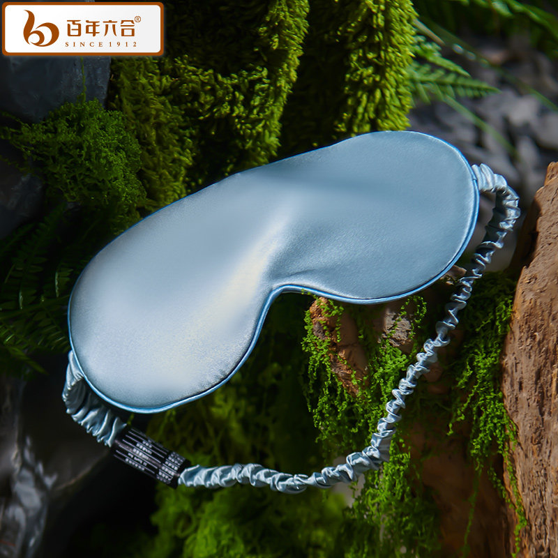 Century-old Liuhe 19mm 100% mulberry silk eye mask, fashionable, lightweight and breathable, fully blackout silk eye mask for napping