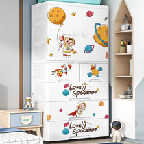 Modern Space Dream Childrens Wardrobe Cartoon Simple Bedroom Containing Cabinet Baby Double Door Hanging Clothes Closet Home