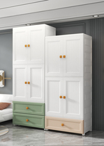Eurostyle Minimalist Children Wardrobe Cartoon Simple Bedroom Containing Cabinet Baby Double Door Hanging Closet Drawer