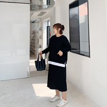 ALIN custom large size sweater women 200 jin 2019 new fat mm loose foreign style set Autumn three sets