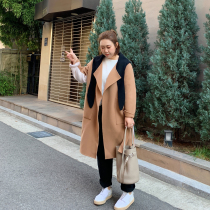 ALIN custom large size womens winter wear new long handmade double-sided woolen Australian wool stitching woolen coat