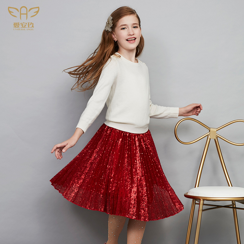 Love Anjiu Spring New Girl's Half Body Dress Child Thyme Dress Foreign Pie 100 Hitch Short Dress Performance Costumes