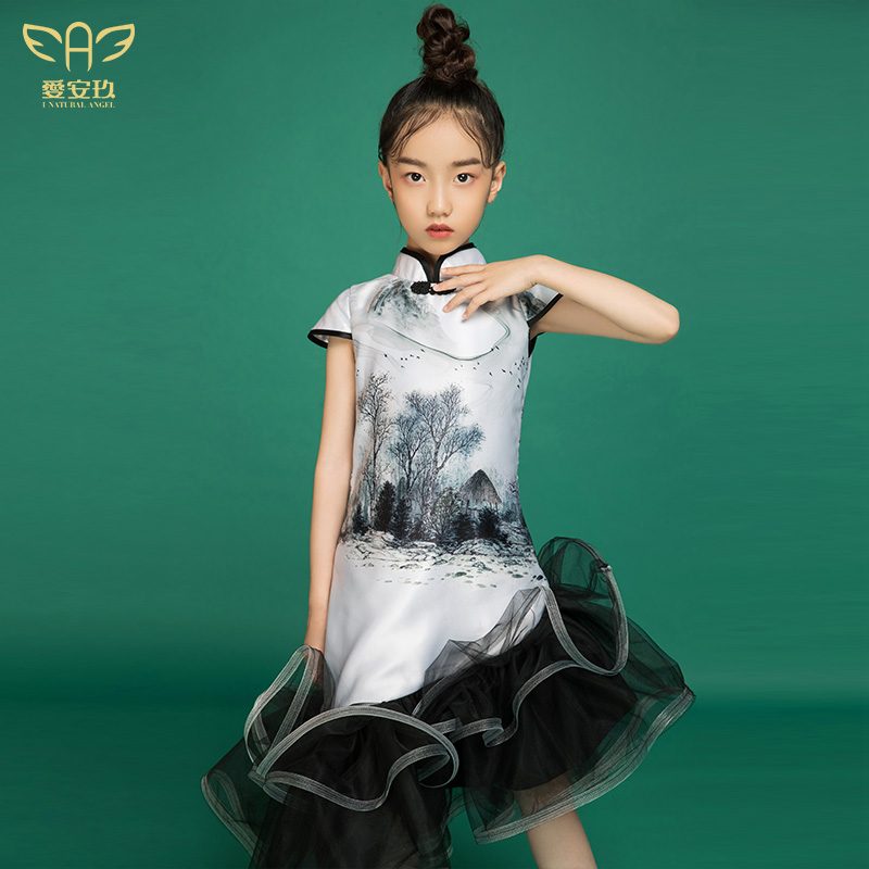 Aianjiu ancient style girls' clothing Hanfu children's super fairy skirt princess children's dress Tang suit Chinese style costumes