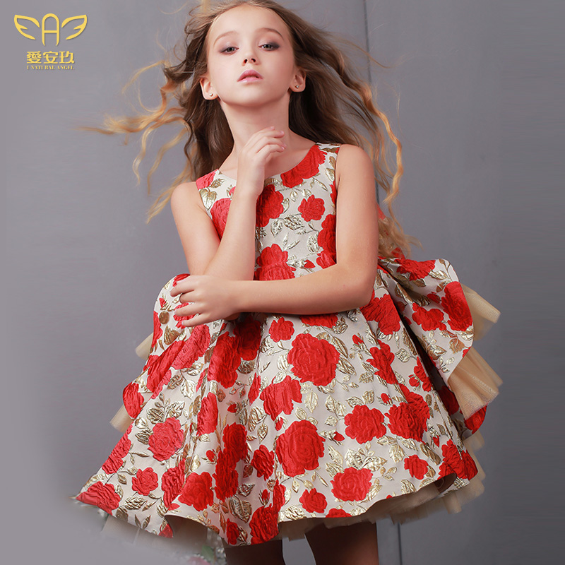 Love Anjiu 2020 new girl's birthday princess skirt sundress catwalk cake skirt Baby birthday puff skirt