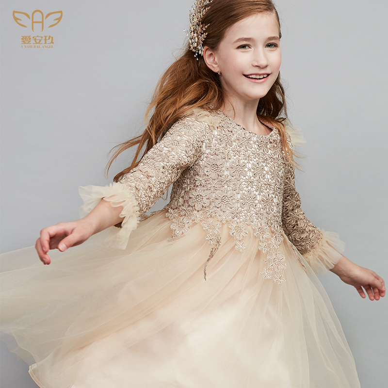 Children's dresses, princess dresses, flower girls' wedding dresses, high-end Western-style little girls' evening dresses
