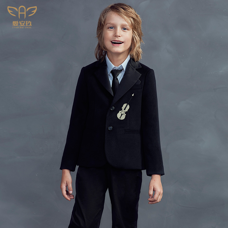 Love Anjiu's new children's gown boy Western-style flower boy piano gown performance gown for boy host gown