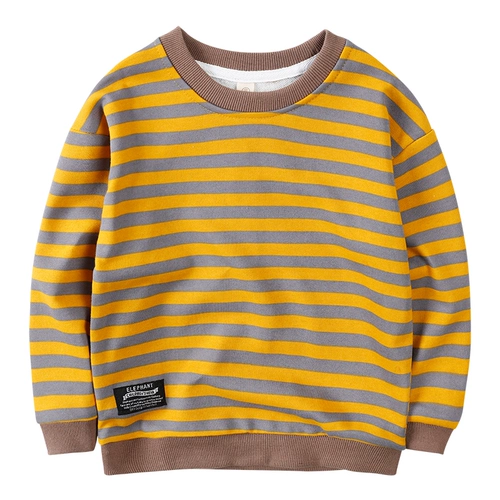 小象汉姆 Летняя одежда, толстовка, детский базовый приятный телу весенний лонгслив, в корейском стиле