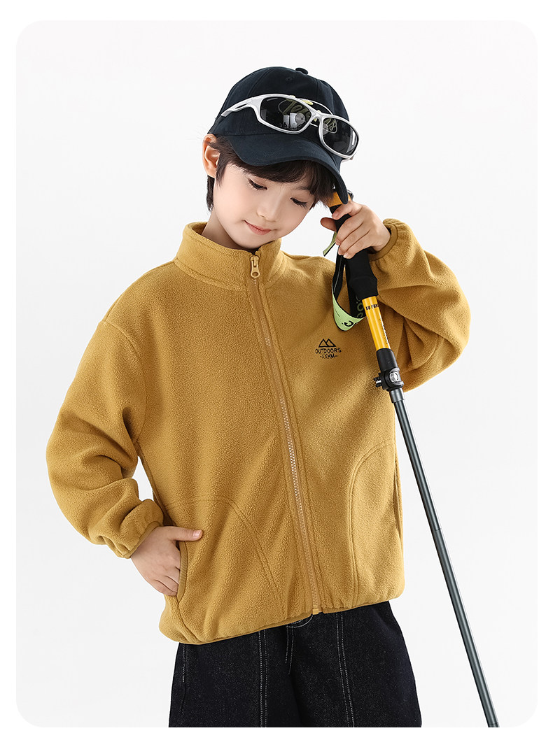 小象汉姆童装儿童山系探险软壳冲锋外套男童防水服2026秋装新款潮 — 56