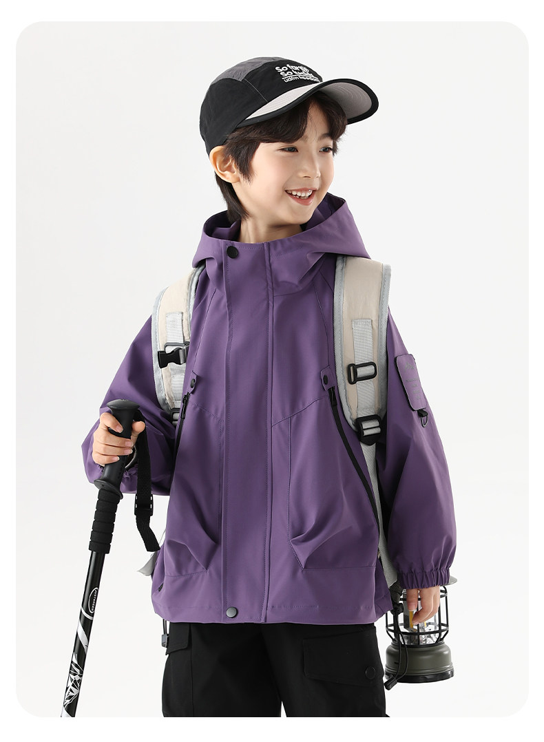 小象汉姆童装儿童山系探险软壳冲锋外套男童防水服2026秋装新款潮 — 29