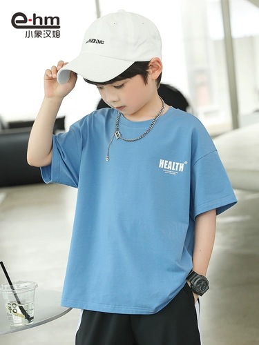 小象汉姆 Летняя одежда, детская летняя футболка с коротким рукавом, короткий рукав, подходит для подростков