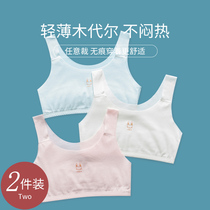 Teenage Girl Little Vest Hair Care Period Bra Summer Thin Section No Mark Girl Child Underwear Junior High School Birth Bra
