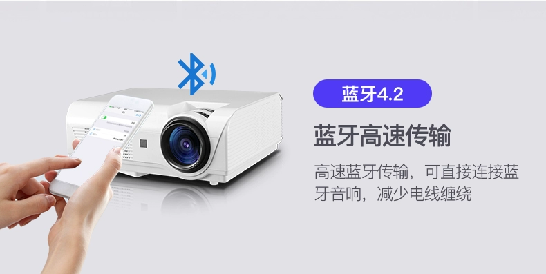 Máy chiếu gia đình HD 1080p4k wifi thông minh không dây 3D rạp chiếu phim gia đình điện thoại di động văn phòng