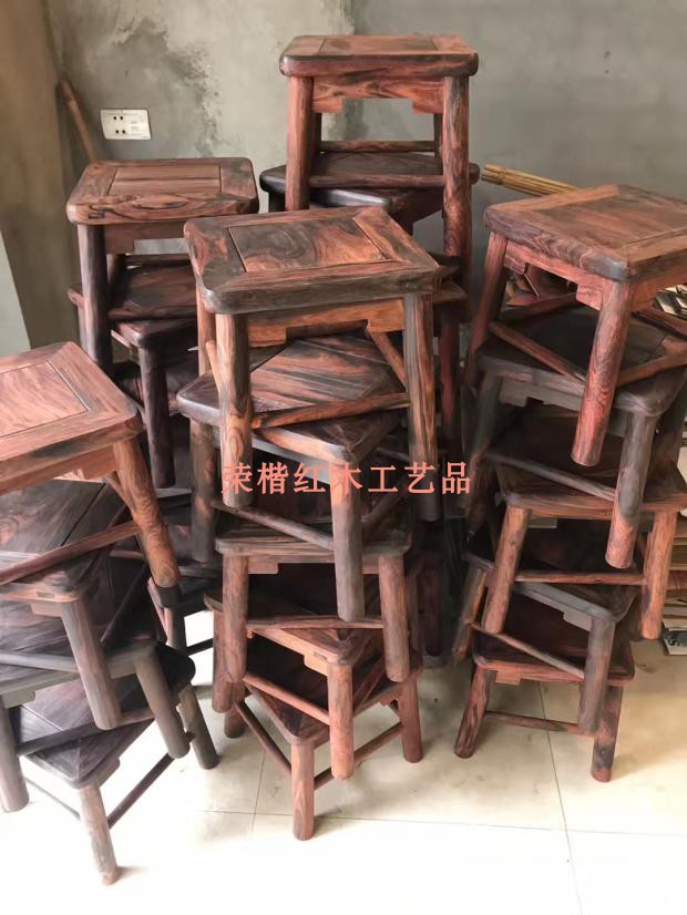 Vietnamese mahogany furniture acid branches and wood stool Change footstool casual stool selection custom tenon socket structure