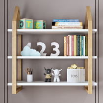 Simple solid wood small bookshelf economy living room bookshelf free pure solid wood childrens bookcase shelf