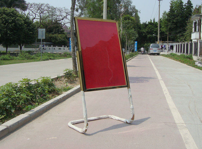 L-shaped signage poster stand signboard welcome sign billboard promo board water brand titanium alloy display pointing sign