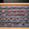 Natural ruby ring, ruby small row oval, round, square ring