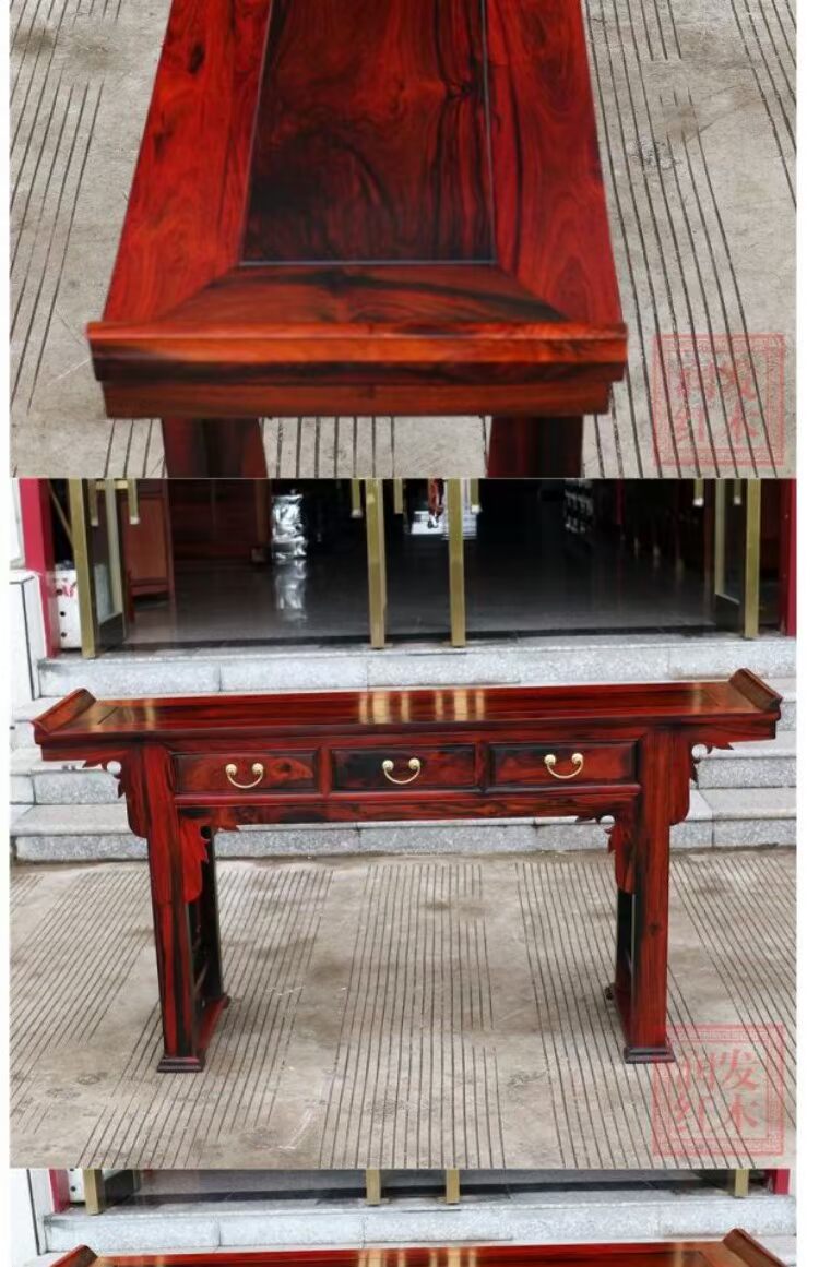 Nội thất gỗ gụ Lào gỗ hồng sắc đỏ Sian gỗ hồng mộc squat đầu cho Đài Loan gỗ rắn Trung Quốc hiên 1,6 m - Bàn / Bàn 	mẫu bàn ghế gỗ phòng khách cổ điển