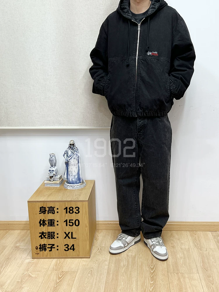 Куртка для работы с двойной покраской Spott Stussy 23ss, Hooding Jacket для старых работников