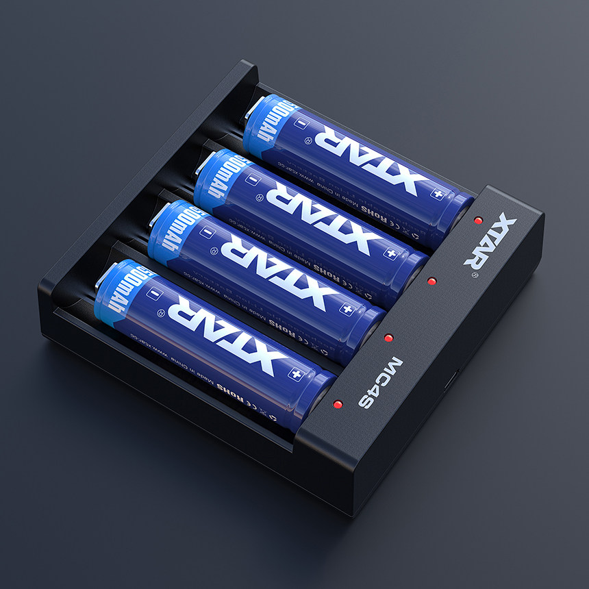 XTAR Aixda MC4S 18650 Glare Flashlight Lithium Battery 5 No. 7 Nickel Hydrogen Battery Charger