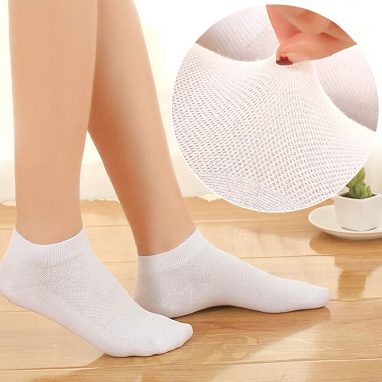 Vớ vớ của nam giới thuyền cotton nam vớ rắn màu vớ lưới của nam giới vớ 6 cặp hộp quà tặng vớ màu đen và trắng