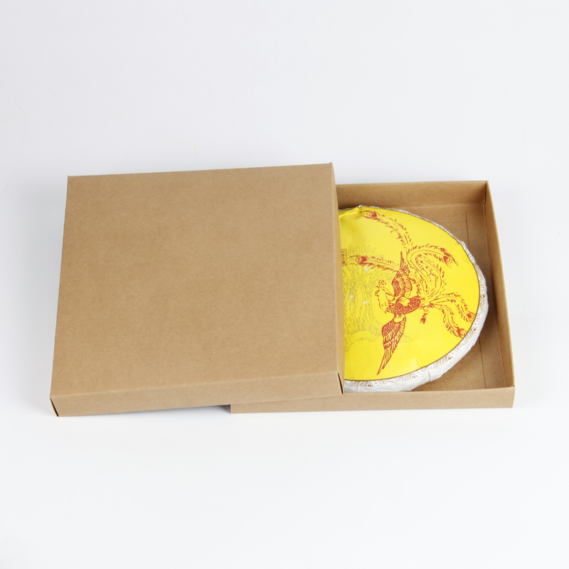 Environmental protection kraft paper Pu'er tea cake box gift box 357g--400g universal box empty box single cake sample box