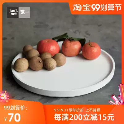 Jing FONE clear water concrete desktop storage tray round flowerpot base tray decoration home accessories