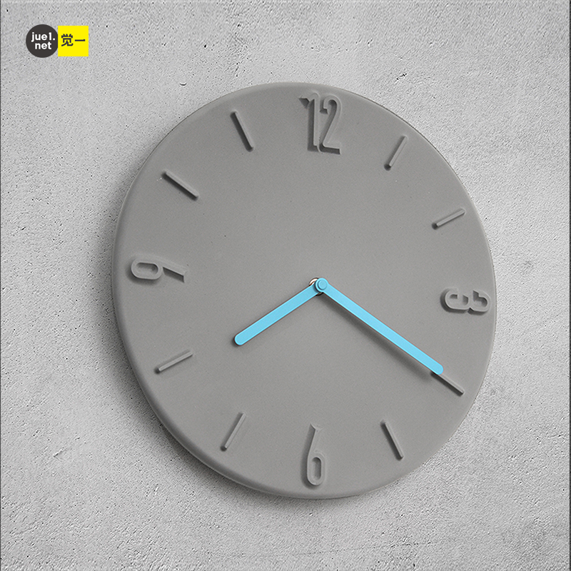 Nordic simple atmosphere modern cement wall watch fashion creative living room bedroom household sweep second mute round clock