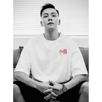  Mens short-sleeved t-shirt tide brand summer thin Korean version of the trend loose top pure cotton white national tide half-sleeved T-shirt