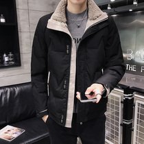  Down jacket mens short 2021 winter new Korean version of the trend handsome slim-fitting men thickened tide brand jacket men