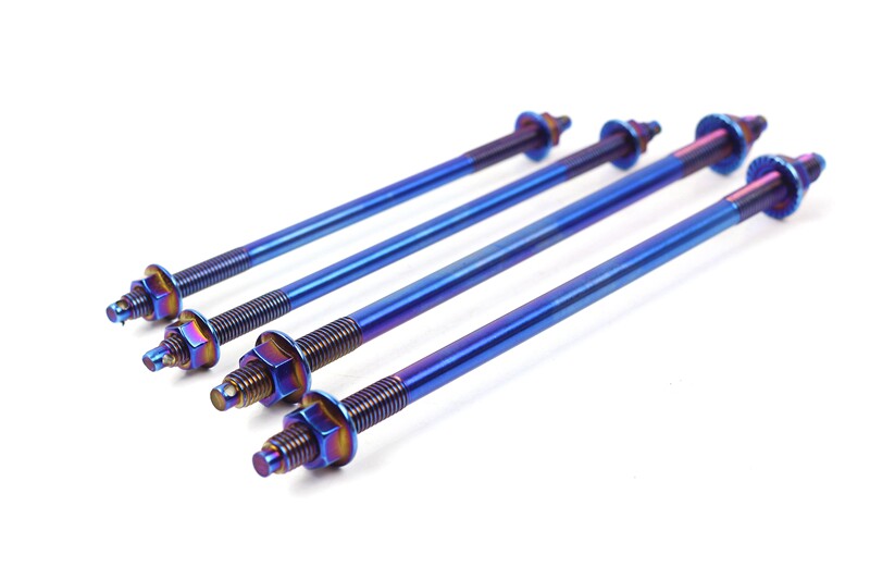 Stainless steel shaft front shaft M10/12mm lengthened color titanium calf burned titanium tortoise Fuxi Hussars BWS modification