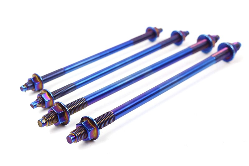 Stainless steel shaft front shaft M10/12mm lengthened color titanium calf burned titanium tortoise Fuxi Hussars BWS modification