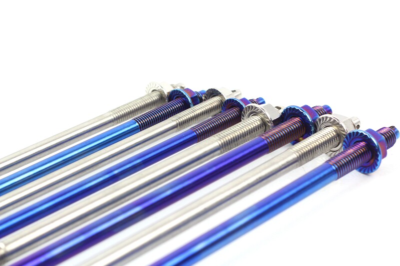 Stainless steel shaft front shaft M10/12mm lengthened color titanium calf burned titanium tortoise Fuxi Hussars BWS modification