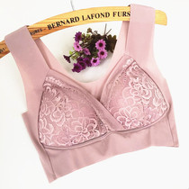 No steel ring vest bra no trace double shoulder strap full cup thin sexy simple bra chest shrink small underwear