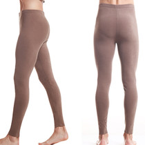 Mens De velvet traceless warm pants heating double-sided velvet pants slim pants single leggings thin autumn pants