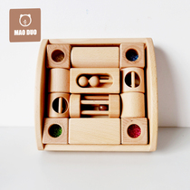 Music rocking the bell for eight months Baby Toys Puzzle Wood Monsoon Early Teaching Combined Infant Mouth to Entrance