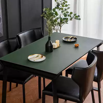 Tasteless leather dining table mat Modern solid color tablecloth waterproof, oil-proof, wash-in, anti-scalding thick PVC household coffee table mat