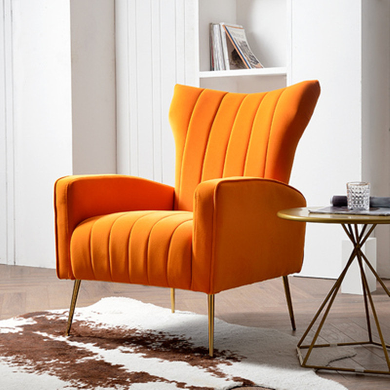 Nordic Single Sofa Light Luxury Leisure Chair Bedroom Balcony Lazy Chair Net Red Girl Back Chair Living Room Tiger Chair