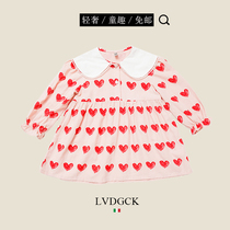Sisters start#Girl dress(LVDGCK) Italian baby middle child love princess skirt