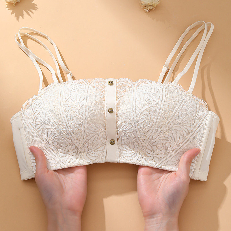 Trowel lingerie pure desire thin strips slim with anti-slip small breasts coaling anti-walking light silk beauty back No steel ring bra bra hood female