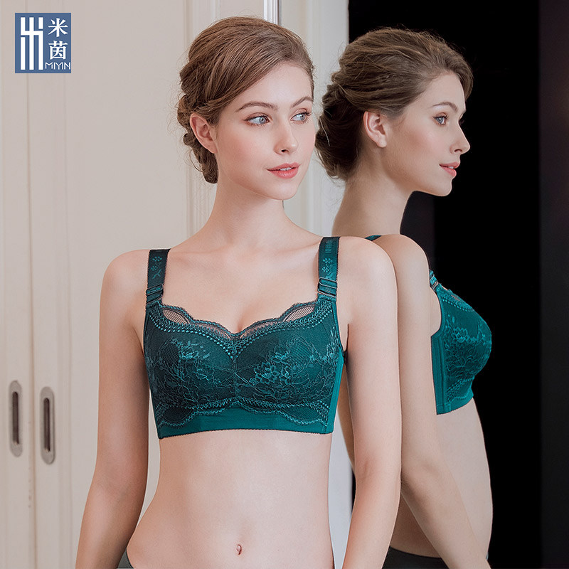 Fat MM big size underwear women no steel ring big breasts show small thin section to receive auxiliary breast tube top bra gather no sponge bra