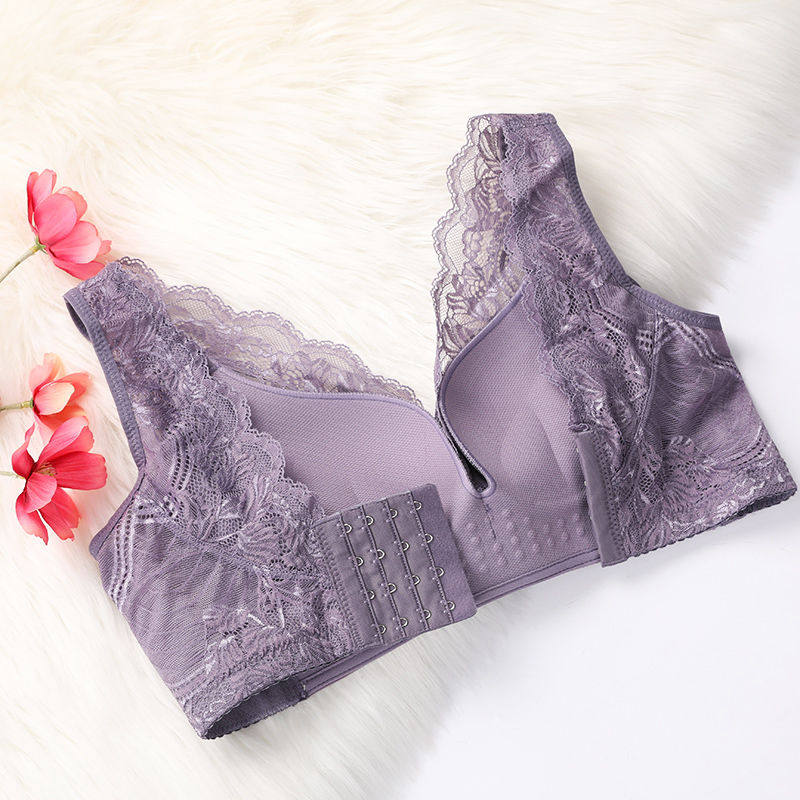 Underwear women without rims small chest gathered adjustment type closed breasts sexy push-up anti-expansion bra anti-sagging bra