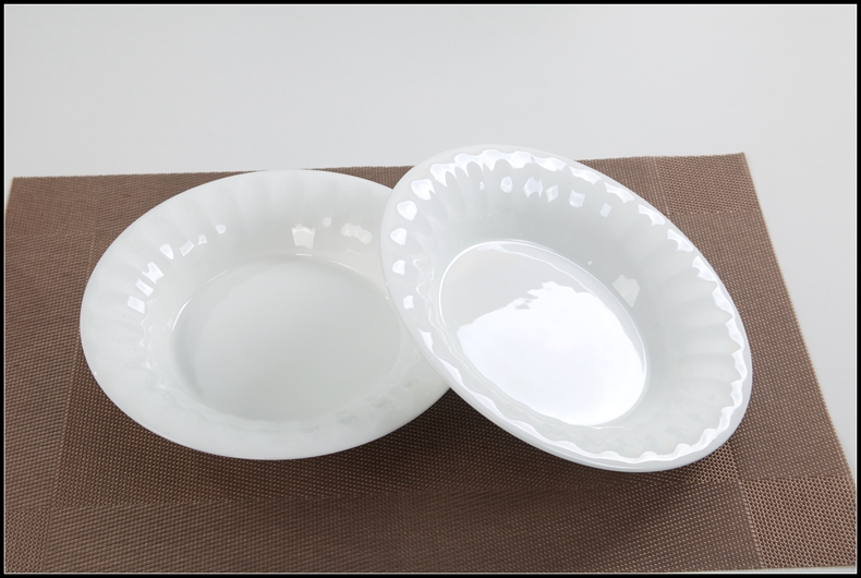 Swallow Tang Jiayong dishes dish ipads porcelain soup plate continental plate ceramic deep dish hotel tableware pure white plate
