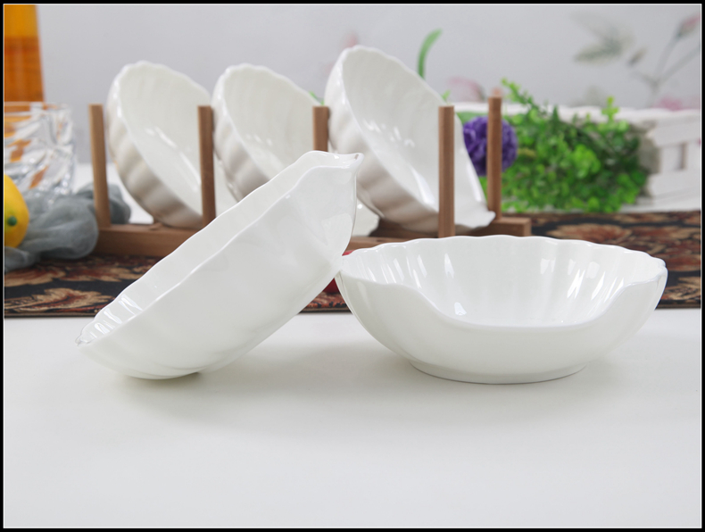 Yipin tang, 6 inch ceramic bowl of pure white ipads porcelain shell shallow bowl move the vegetables salad bowl bowl of noodles bowl