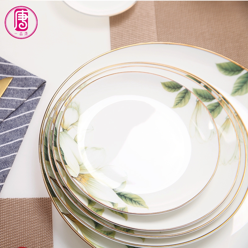 Yipin Tang Jiayong ipads porcelain ceramic moonlight dish platter ipads plate plate plate character tableware hotel dinner plate