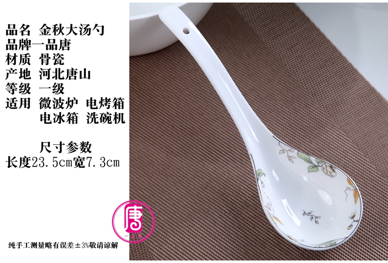 Yipin Tang Jiayong big spoon shengfan tablespoons of sheng porridge spoon the see colour porcelain run child Chinese gold long handle of the big spoon