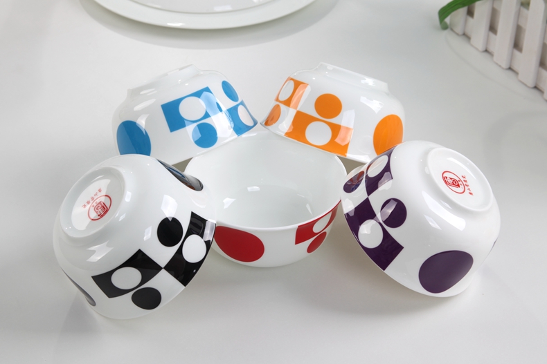 Yipin Tang Jiayong eat rice bowl ipads porcelain rice bowls Korean tableware ceramics 4.5 inch admiralty bowl of porridge move