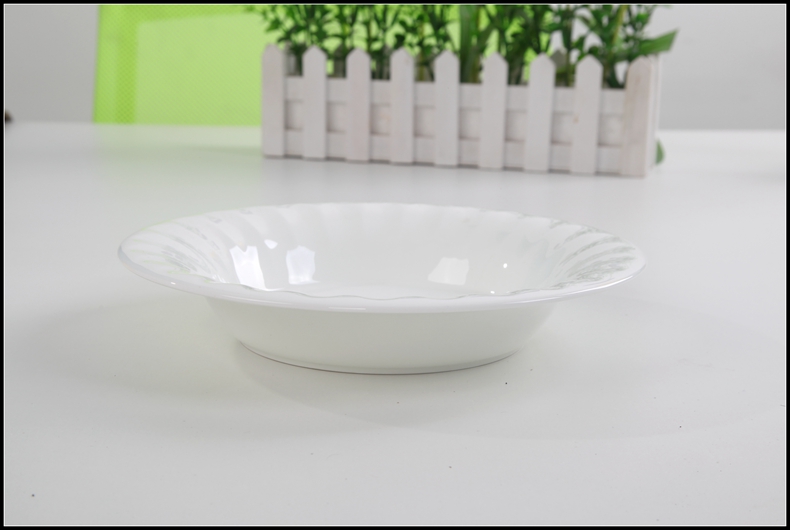 Swallow Tang Jiayong dishes dish ipads porcelain soup plate continental plate ceramic deep dish hotel tableware pure white plate