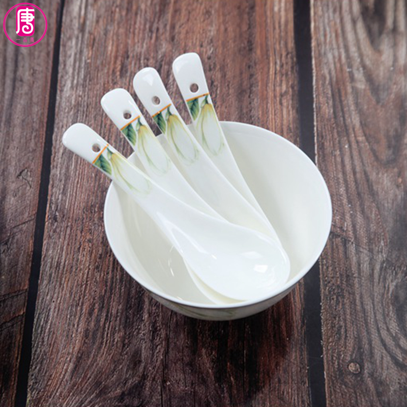Yipin tang household spoons ipads China dinner spoon ceramic spoon porcelain spoon run small spoon to ultimately responds porridge spoon of rice dish