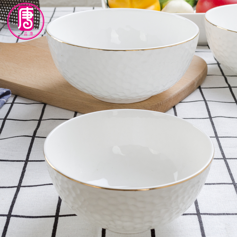 Pure white household ipads bowls sets up phnom penh ceramic rice bowl European - style rainbow such as bowl golf porringer use of tableware